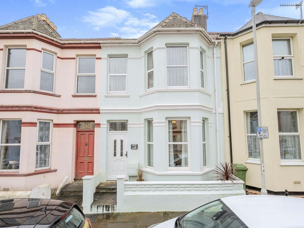 3 bed terraced house for sale in Desborough Road, St Judes, Plymouth