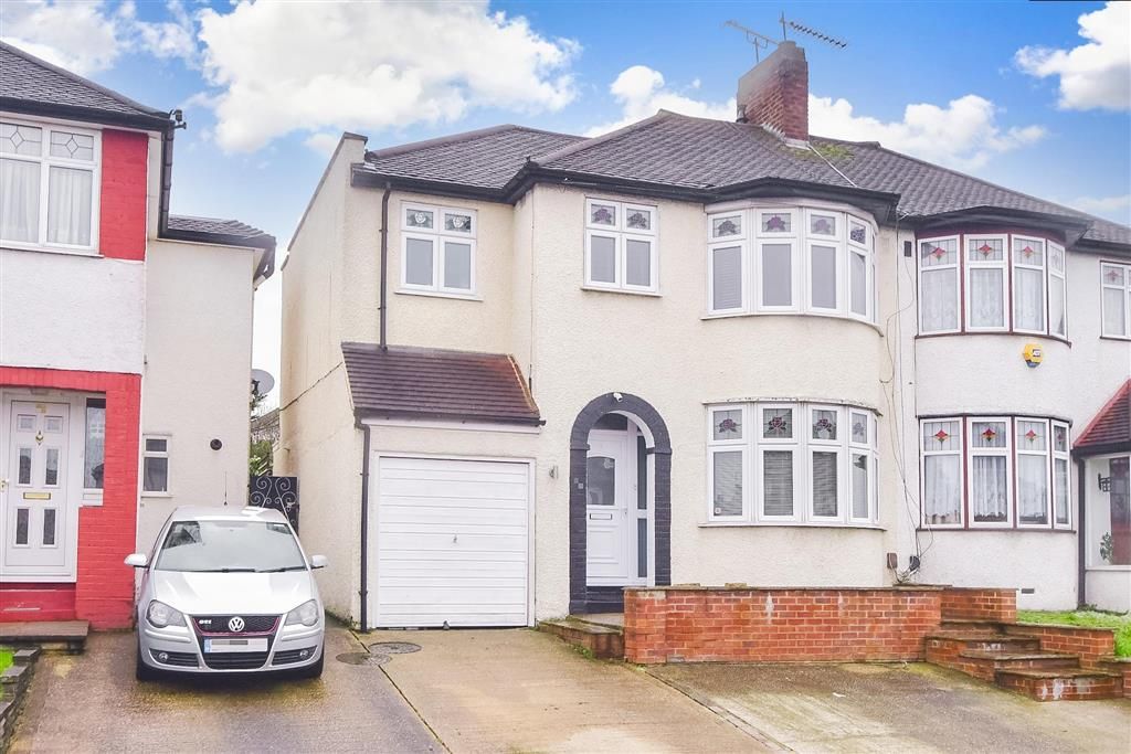 3 bed semidetached house for sale in Caterham Avenue, Clayhall, Ilford, Essex IG5, £429,500