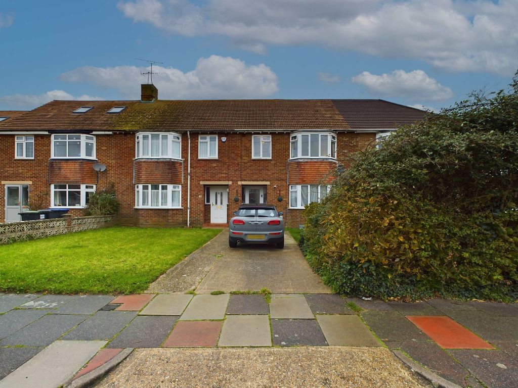 3 bed terraced house for sale in Burnham Road, Worthing BN13, £395,000