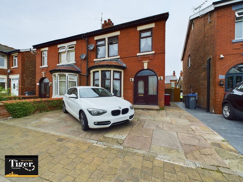 3 bed semidetached house for sale in Kirkham Avenue, Blackpool FY1, £