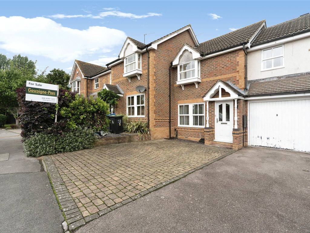 3 bed terraced house for sale in Coppard Gardens, Chessington KT9, £