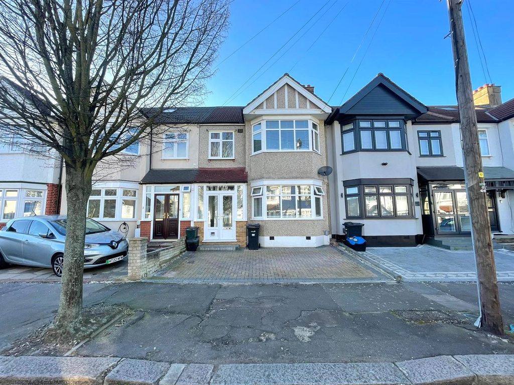 3 bed terraced house for sale in Brockham Drive, Gants Hill IG2, £