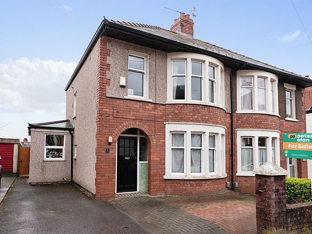 3 bed semidetached house for sale in Castle Crescent, Rumney, Cardiff