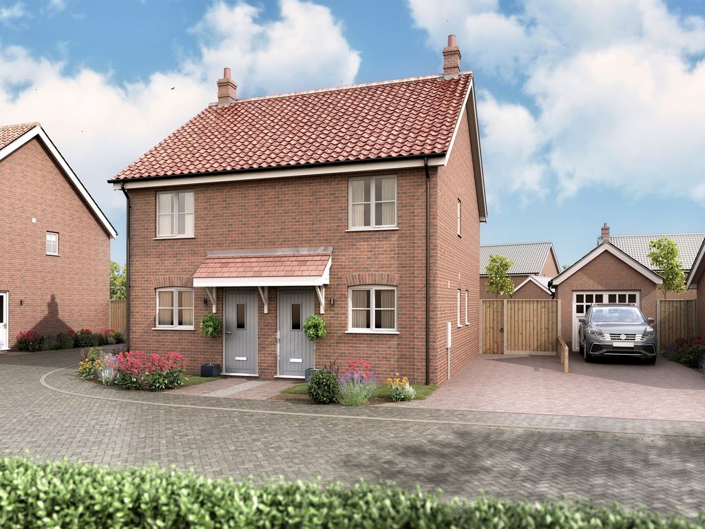 New home, 2 bed semidetached house for sale in Norwich Road, Yaxham