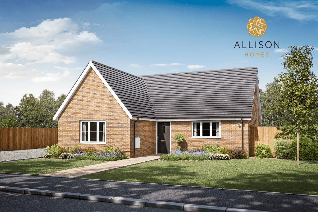 New home, 3 bed bungalow for sale in Luff Meadow, Stowmarket Road