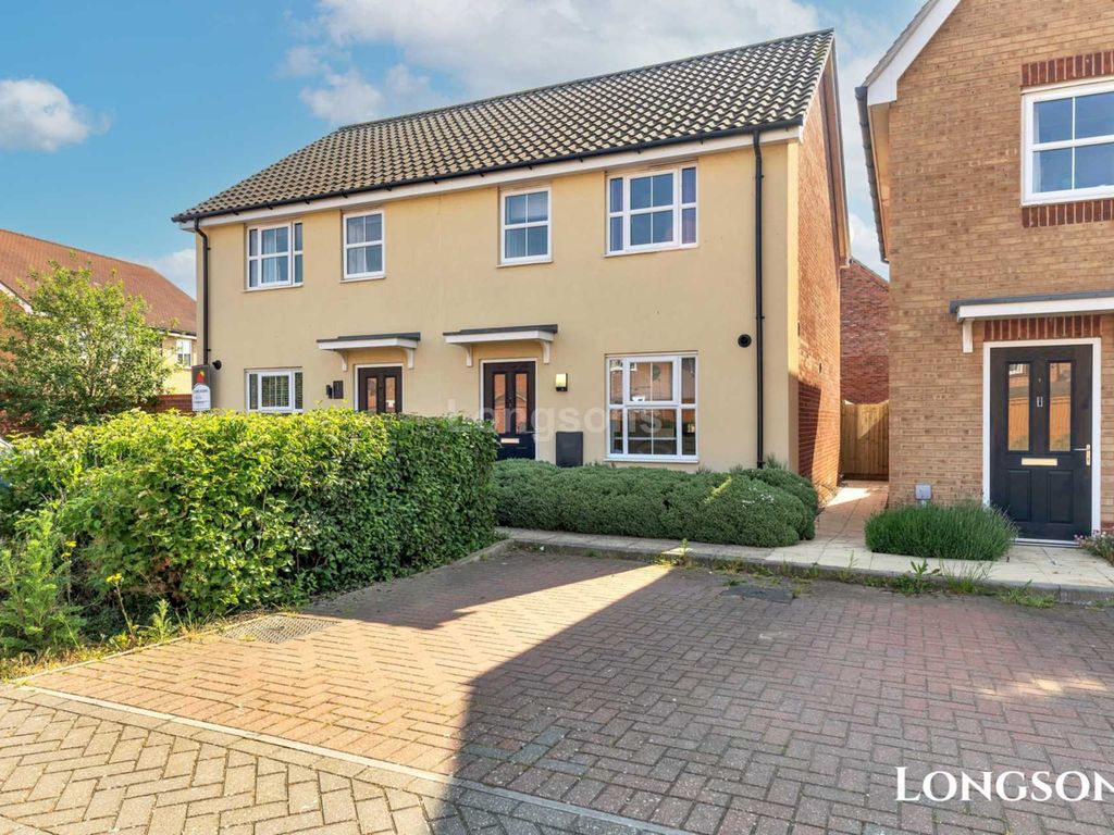 2 bed semidetached house for sale in Blackberry Way, Swaffham PE37