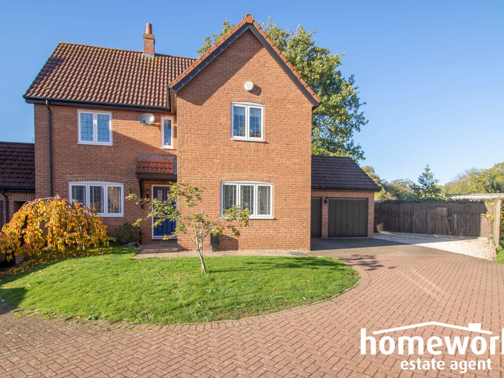 4 bed detached house for sale in Foxglove Drive, Dereham NR20, £450,000