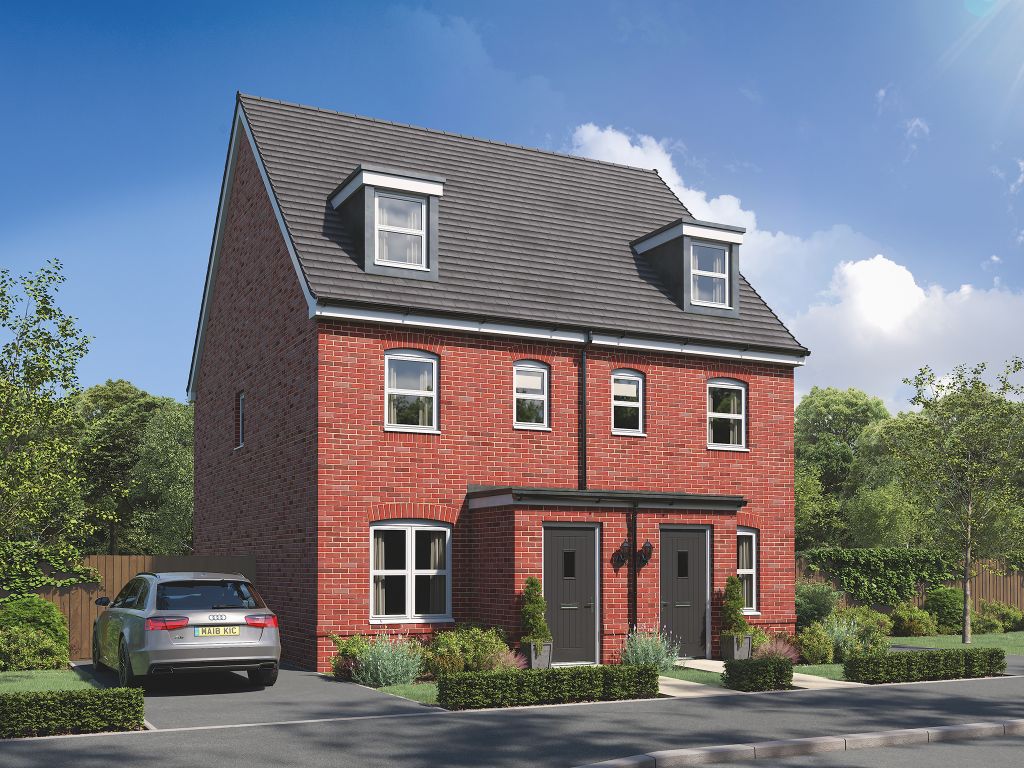 New home, 3 bed terraced house for sale in "The Saunton" at Spring