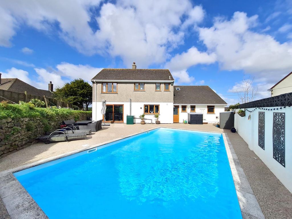 4 bed detached house for sale in Helston Road, Porkellis, Helston TR13