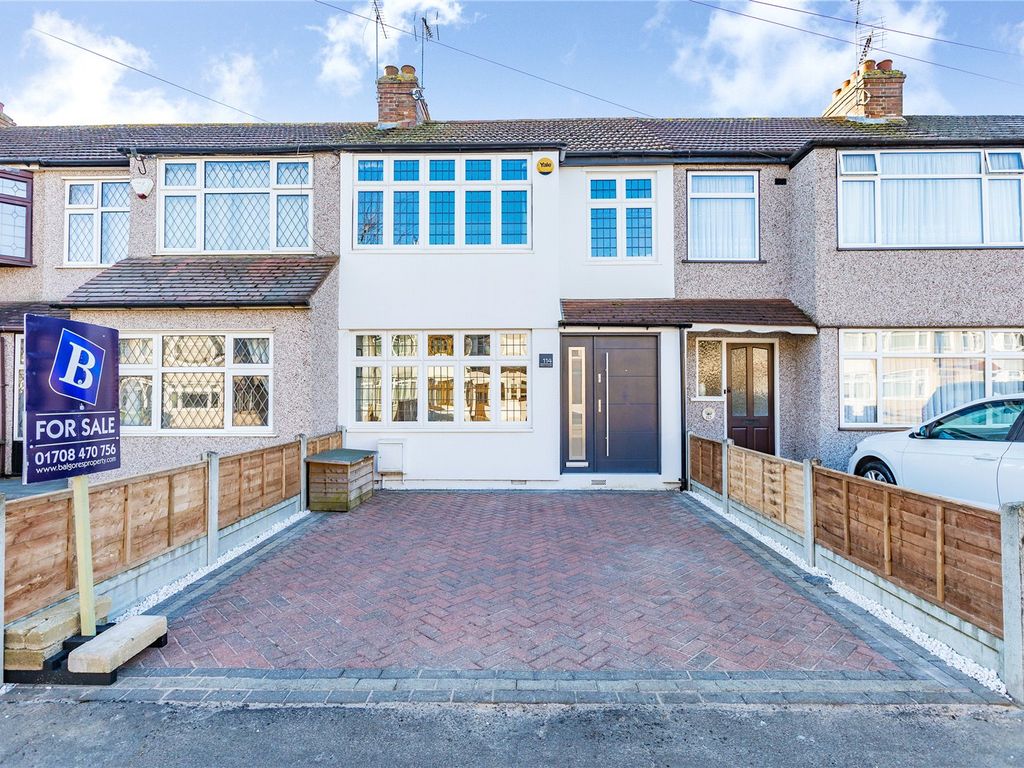 3 bed terraced house for sale in Birch Crescent, Hornchurch RM11, £
