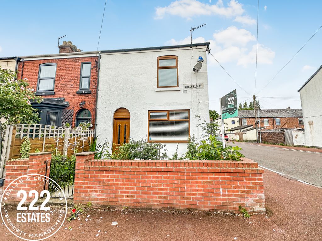 3 bed end terrace house to rent in Wellfield Street, Warrington WA5, £