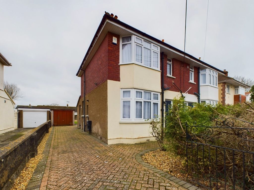 3 bed semidetached house for sale in Halswell Road, Clevedon, North Somerset BS21, £365,000