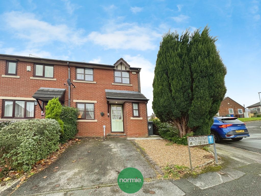 3 bed terraced house for sale in Croftleigh Close, Whitefield M45, £