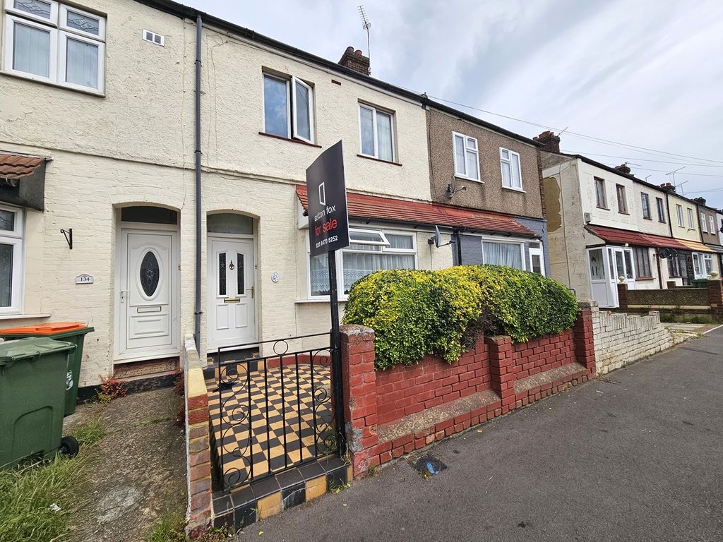 2 bed terraced house for sale in Stokes Road, East Ham, London E6, £