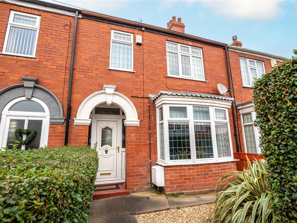 3 bed terraced house for sale in Marshall Avenue, Grimsby, North East