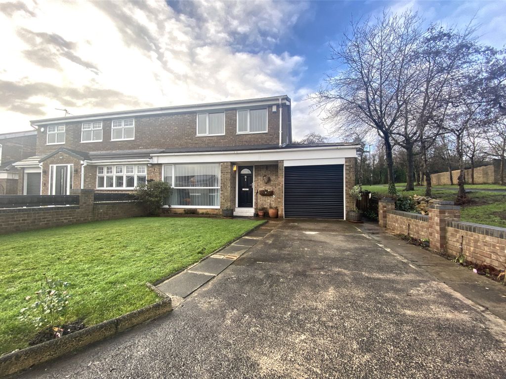 3 bed semidetached house for sale in Grizedale, Albany, Washington, Tyne & Wear NE37, £199,950