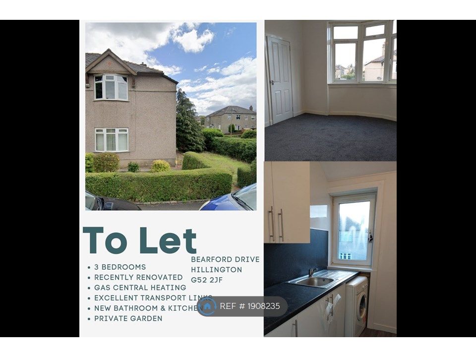 3 bed flat to rent in Bearford Drive, Glasgow G52, £1,025 pcm Zoopla