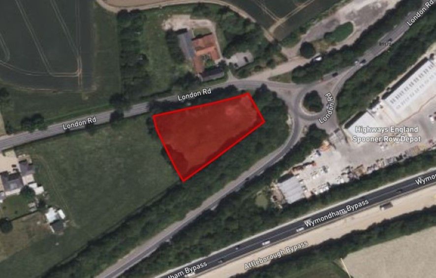 Land for sale in Land Off, London Road, Suton, Wymondham, Norfolk NR18