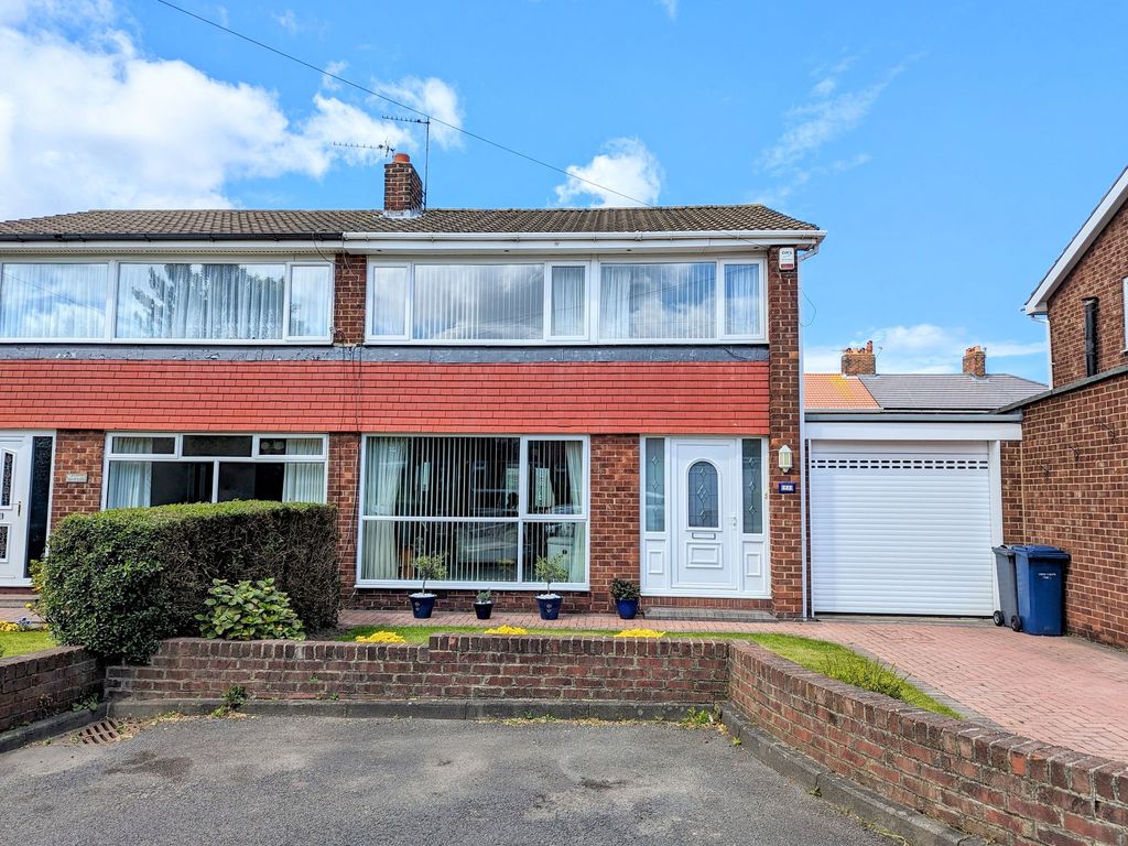 3 bed semidetached house for sale in Marian Way, South Shields NE34, £