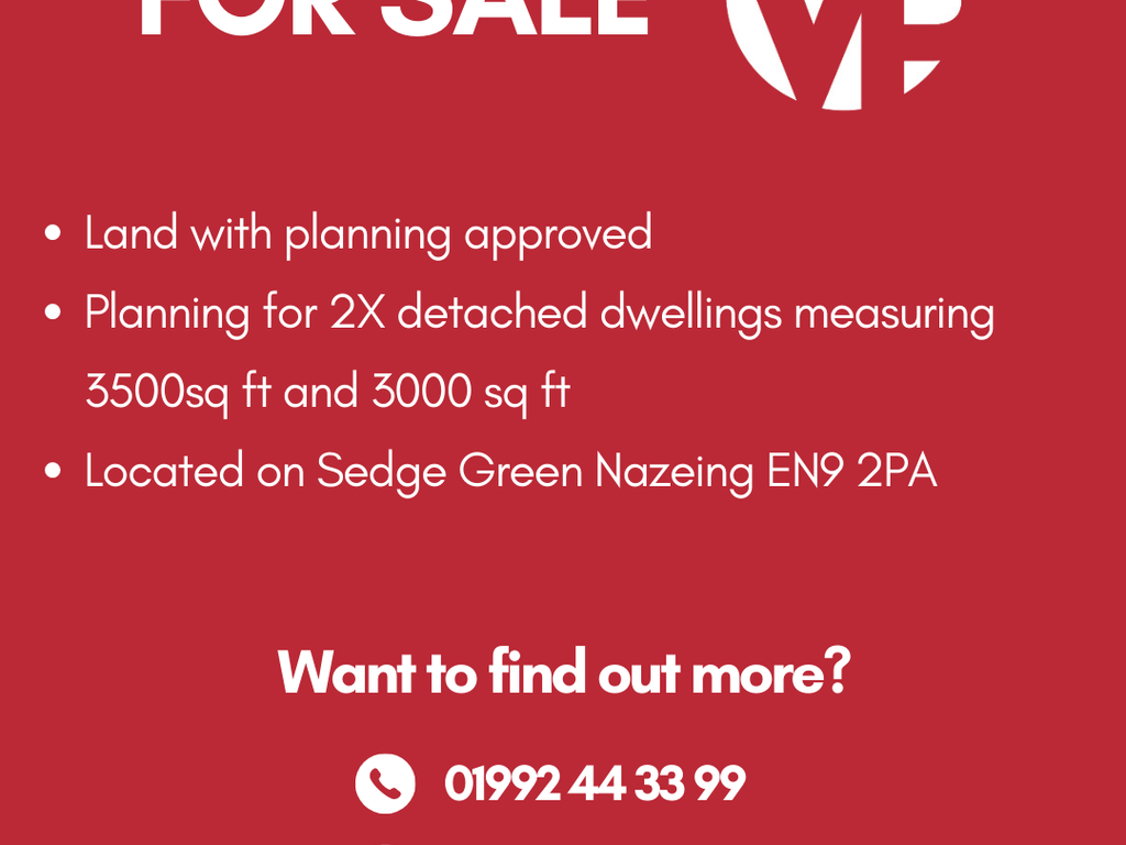 Land for sale in Sedge Green, Nazeing EN9 Zoopla