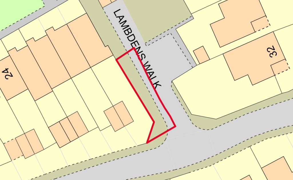 Land for sale in Land At Lambdens Walk, Tadley, Hampshire RG26, £5,000