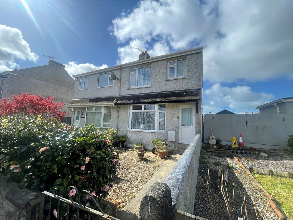 3 bed semidetached house for sale in Park Road, Torpoint, Cornwall