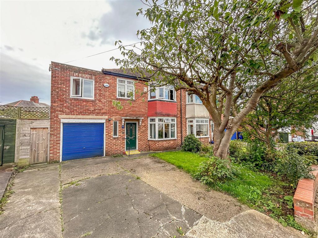 4 bed semidetached house for sale in Mitcham Crescent, High Heaton