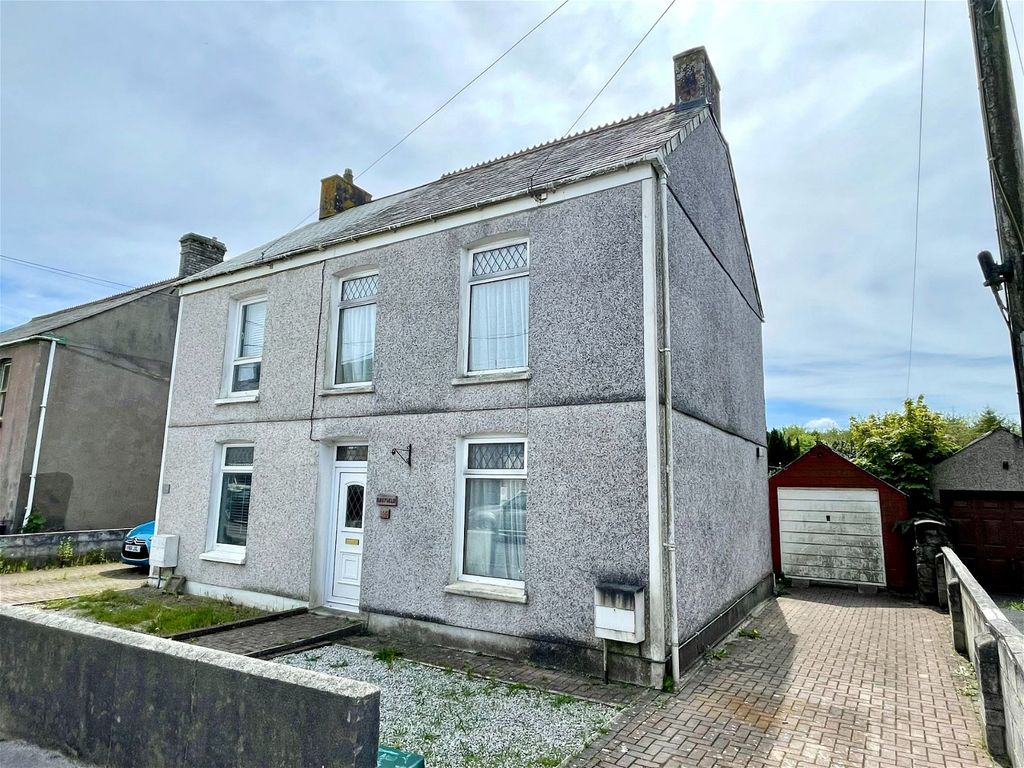 2 bed semidetached house for sale in Central Treviscoe, Nr St. Austell