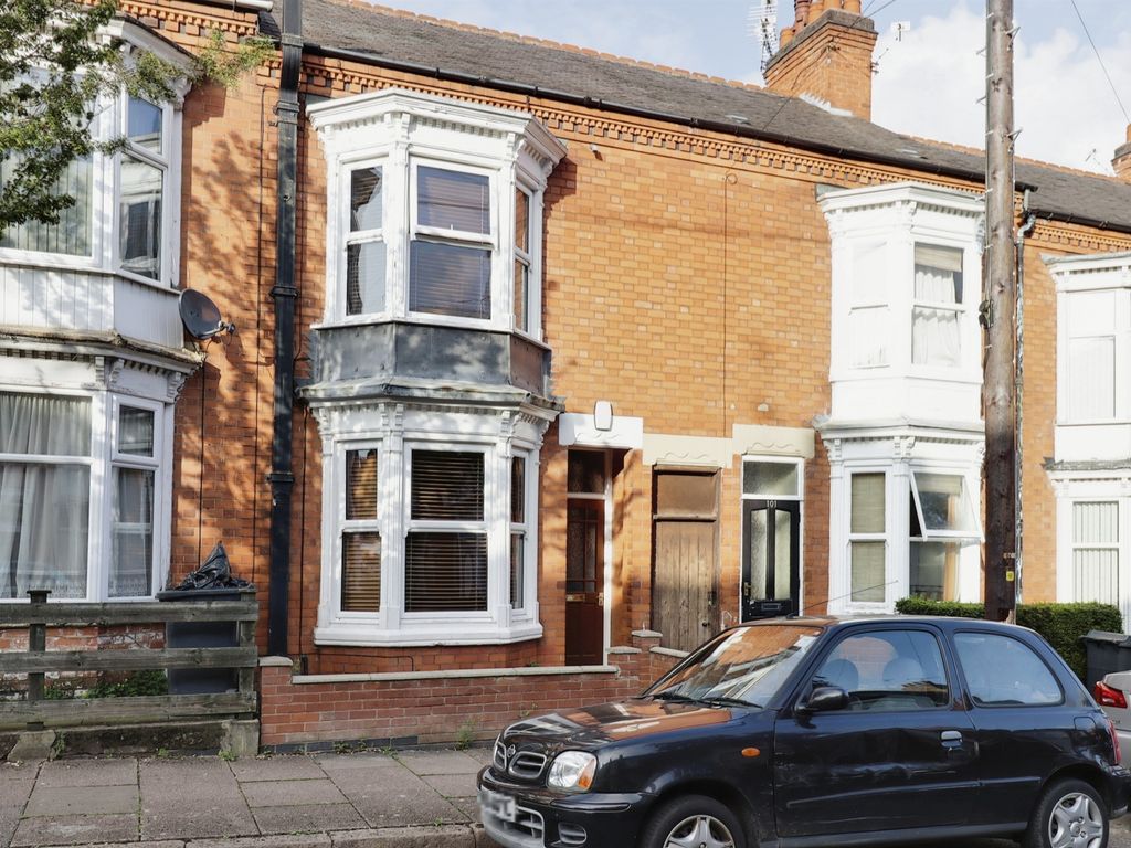 2 bed terraced house for sale in Barclay Street, Leicester LE3, £