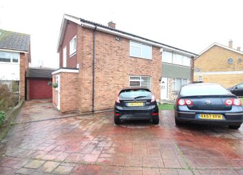 Thumbnail 3 bed semi-detached house for sale in Kemsley Close, Northfleet, Gravesend, Kent