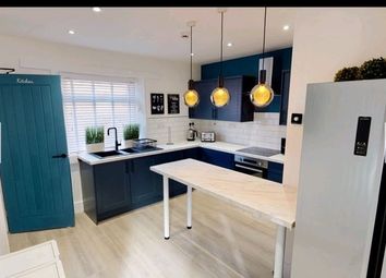 Bright Modern Kitchen With Navy Blue Cabinetry, Wh...