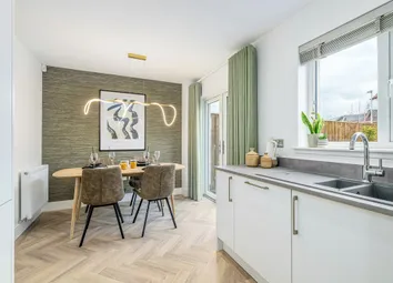 3 Bedroom Showhome | Open Plan Kitchen, Dining, And Family Area With French Doors To Rear Garden