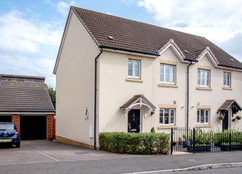 Thumbnail 3 bed semi-detached house for sale in Derham Close, Creech St. Michael, Taunton