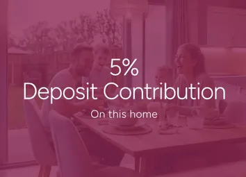 The Image Displays A 5% Deposit Contribution Text Overlay On A Plain Gray Background
