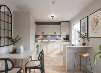 A Modern Kitchen Area With Breakfast Bar
