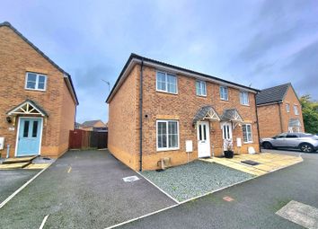 Thumbnail 3 bed semi-detached house for sale in Heol Tredwr, Waterton, Bridgend, Bridgend County.