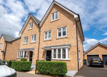 Thumbnail 3 bed semi-detached house for sale in Hadrian Crescent, Leighton Buzzard, Beds