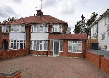 Thumbnail 5 bed semi-detached house to rent in Wykeham Hill, Wembley, Middlesex
