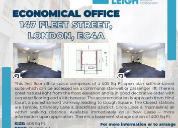 Thumbnail Office to let in Fleet Street, London