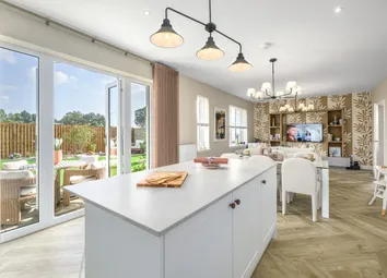 5 Bedroom Show Home - View Of The Patio, Kitchen Island And Open-Plan Dining And Family Area
