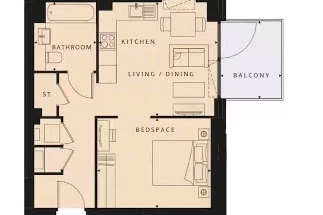 1-bed flat on Cornwell House, Ron Leighton Way, London, £320,000