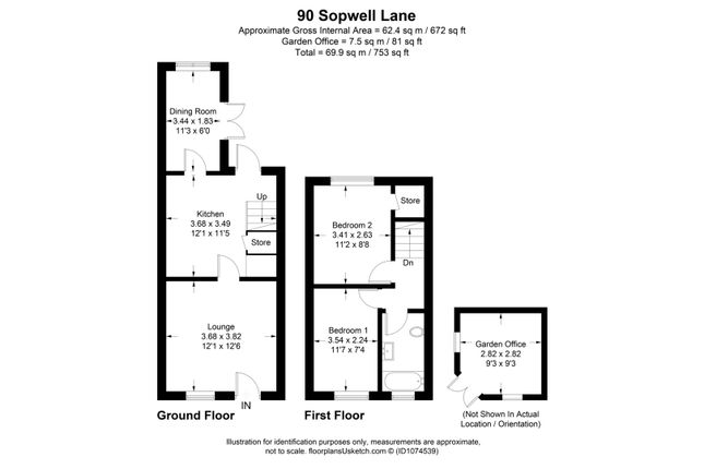 Terraced house for sale in Sopwell Lane, St. Albans