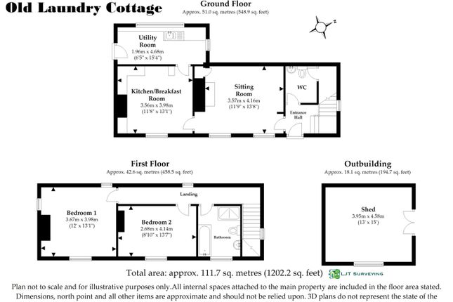 Floor Plan Old Laundry Cottage Somerley Ringwood (