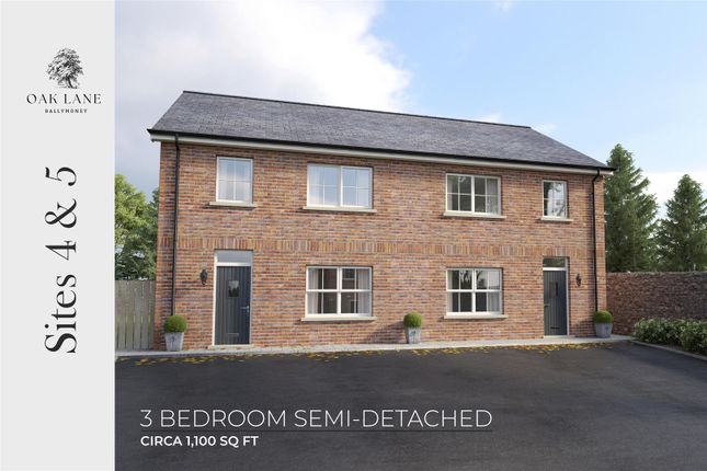 Thumbnail Semi-detached house for sale in Site 5, Oak Lane, Market Street, Ballymoney