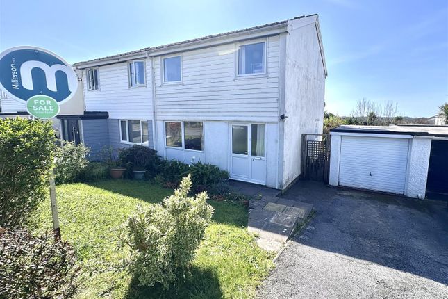 Semi-detached house for sale in Trenarren View, Boscoppa, St. Austell