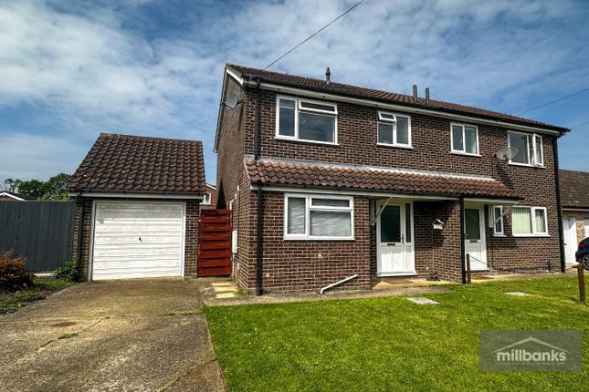 Thumbnail Semi-detached house for sale in Mortimer Close, Attleborough, Norfolk