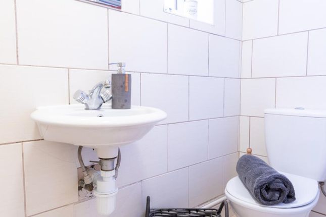A Well-Maintained Single Toilet Featuring A Clean ...