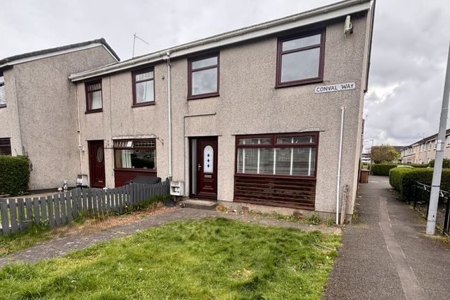 Thumbnail End terrace house to rent in Conval Way, Paisley, Renfrewshire