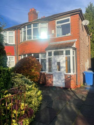 Thumbnail Semi-detached house to rent in Rosslyn Road, Manchester