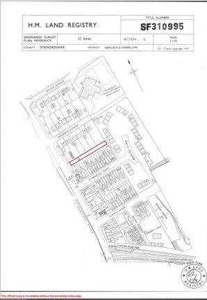 Land for sale in Land To The Rear Of 1-13, Kimberley Road, Newcastle Under Lyme, Staffordshire